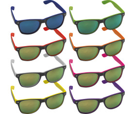 Bicoloured sunglasses with mirrored lenses