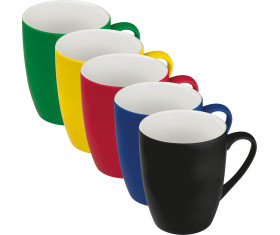 Rubberized ceramic mug