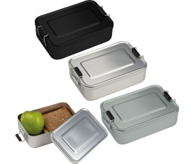 Aluminium lunch box with closure