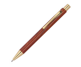 Ballpen with wooden coating