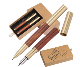 Writing set (brass and wood)