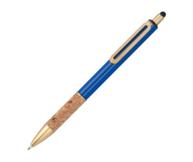 Ball pen with cork grip zone