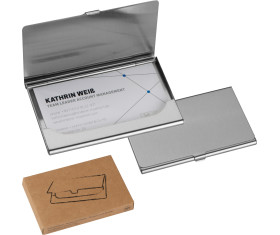 Metal business card holder