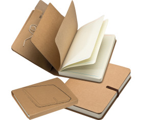 Notebook with brown rubber band, 120 sheets