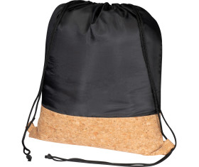 Drawstring bag with cork bottom