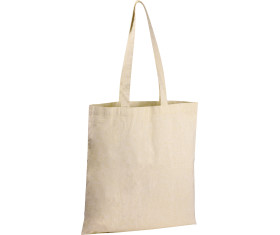 Recycled cotton bag with long handles