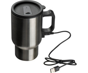 Stainless steel mug with USB Heatfunction