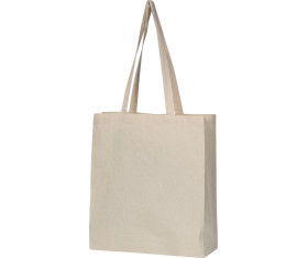 Organic cotton bag with bottom fold