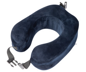 Plush neck pillow with closure band