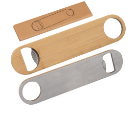 Bamboo-metal bottle opener