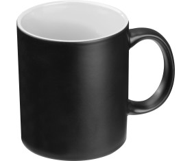 Black mug with colored inside