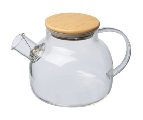 Glass jug with bamboo lid, 1000ml