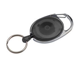 Retractable keyring with carabiner