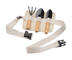 Garden tool set in a belt