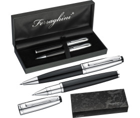 Ferraghini writing set with a ball pen and a rollerball pen