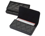 Business card holder with quilted pattern
