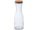 Glass carafe with cork lid