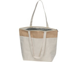 Cooler bag made of 200g cotton and laminated jute