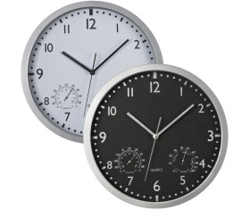 Wanduhr mit Hygro - und Thermometer