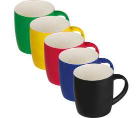 Tasse aus Porzellan, außen gummiert, 300ml