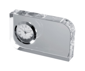 Glasblock mit Uhr