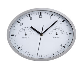 Wanduhr mit Hygro- und Thermometer