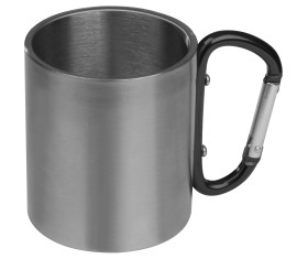 Tasse aus Metall mit Karabinerhaken, 200ml