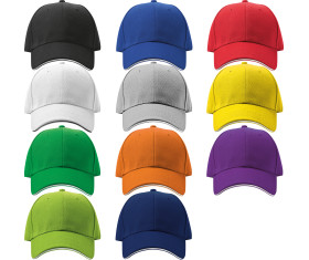 Casquette 6 Panel Sandwich heavy-brushed