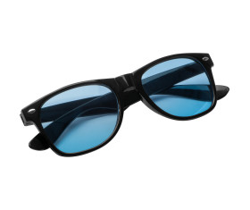 Lunettes de soleil avec monture en plastique noir et verres colorés