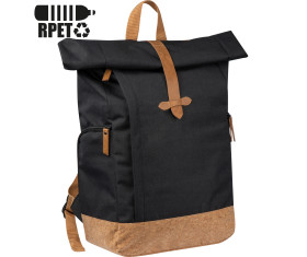 Sac à dos RPET en polyester bicolore 300D, RPET 210D et base en liège