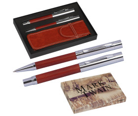 Mark Twain schrijfset met etui