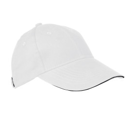 6-panel sandwich katoenen baseballcap