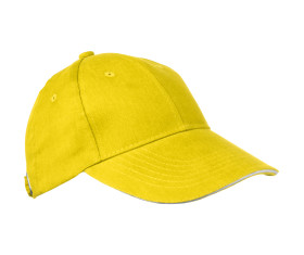 6-panel sandwich katoenen baseballcap