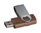 USB-stick twist van hout, donker